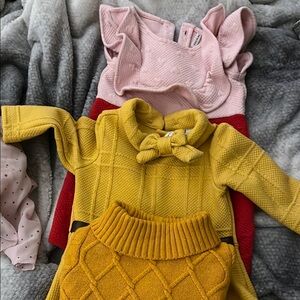 Janie and Jack Yellow and Pink Kids Dresses